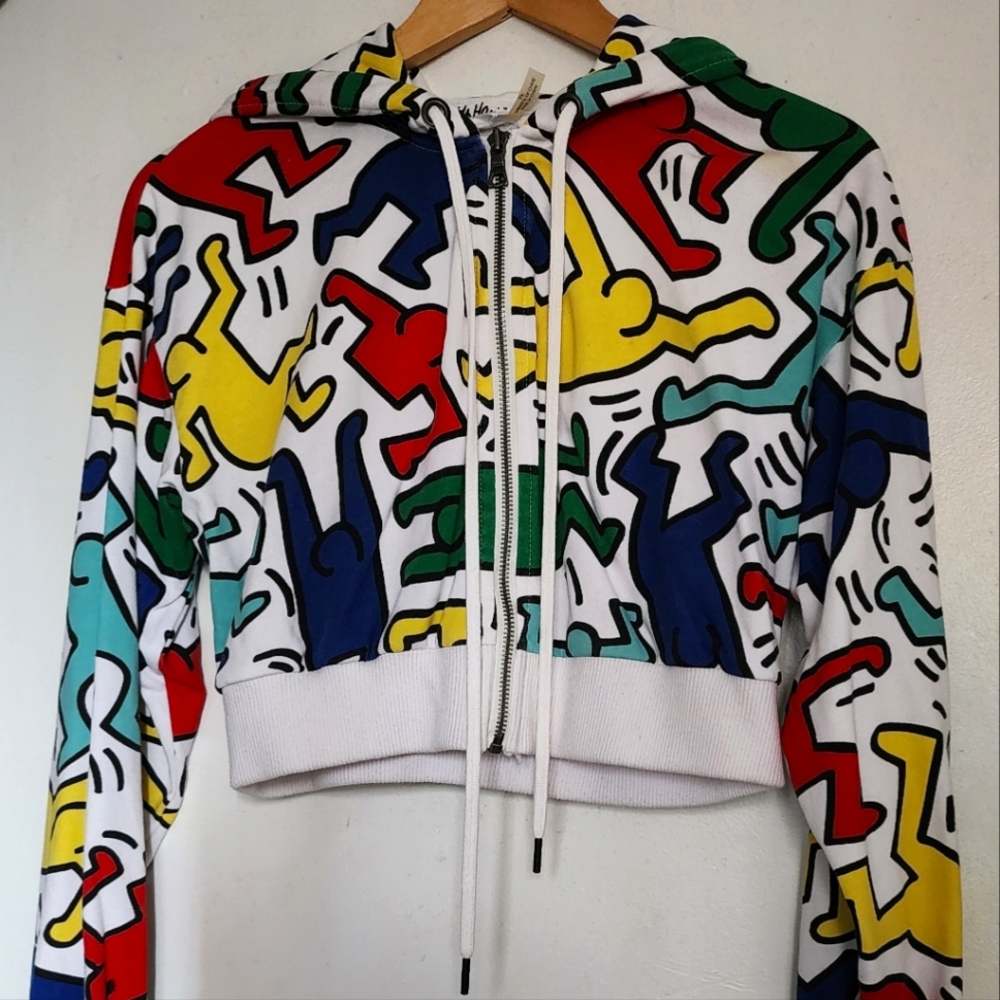 Alice + Olivia X Keith Haring Zip Up Hoodie